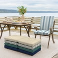 thumbnail image 6 of ARDEN 4-Pack Outdoor Patio Dining Chair Cushion, 20x44, Rain-Proof Seat Pad, Fade-Resistant Outdoor Cushion French Blue Linen Stripe, 6 of 10