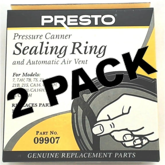 2 Pk, Presto Pressure Cooker Sealing Ring Gasket 09907