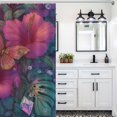 thumbnail image 5 of Magical Butterfly Hibiscus Crystals Garden Shower Curtains - Bath Shower Curtain Set with 12 Hooks for Adults Kids Bathroom Decor Accessories, 5 of 7
