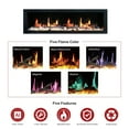 thumbnail image 4 of Litedeer Homes Electric Fireplace Insert ZEF78V Litedeer Latitude II Smart Wall Mounted Electric Fireplace With App 78 inch, 4 of 5