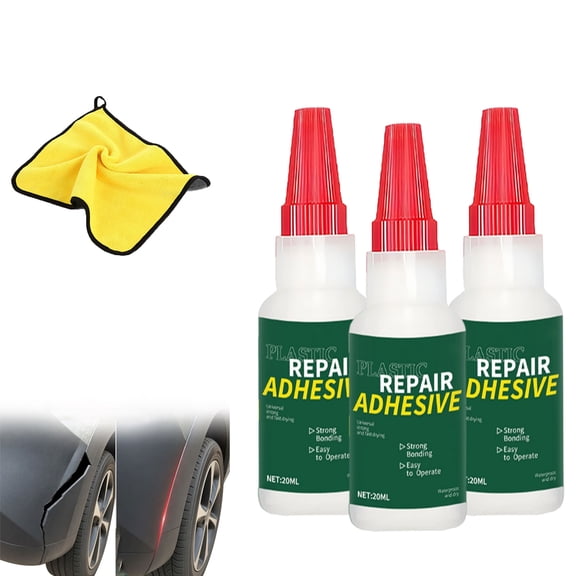 Multi-Purpose Car Bumper Repair Adhesive,Strong Flexible Auto Body Repair Glue for Cracked Bumpers, Plastic Panels & Trim, Weather-Resistant Exterior Vehicle Adhesive