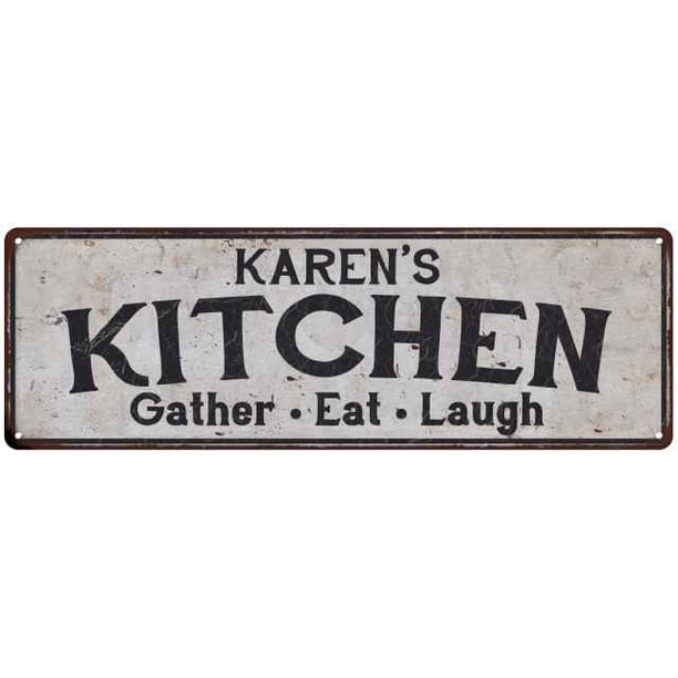 Karen S Kitchen Gift Rustic Chic Decor Gift 6x18 Sign 206180051142 Walmart Com Walmart Com
