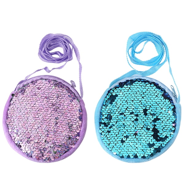 Bonita mochila de un solo hombro con lentejuelas y peluche para niña de dos piezas