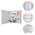 thumbnail image 4 of DEPOT E-SHOP Kazan Medicine Cabinet, Mirror, One-Door Cabinet, Two External Shelves, Three Internal Shelves-White, For Bathroom, 4 of 5