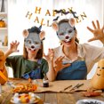 thumbnail image 3 of WORGEOUS Máscara de carnaval de 1 pieza, máscara de ratón 3D, cubierta facial para fiestas, suministros de Halloween para fiestas de cosplay, para niños y adultos (gris claro), 3 of 8