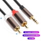 thumbnail image 5 of Cable De Altavoz De Línea De Audio Cable De Subwoofer Para Computadora Accesorio Para Teléfono 2 En 1 Macho De 3,5 Mm A 2, 5 of 7