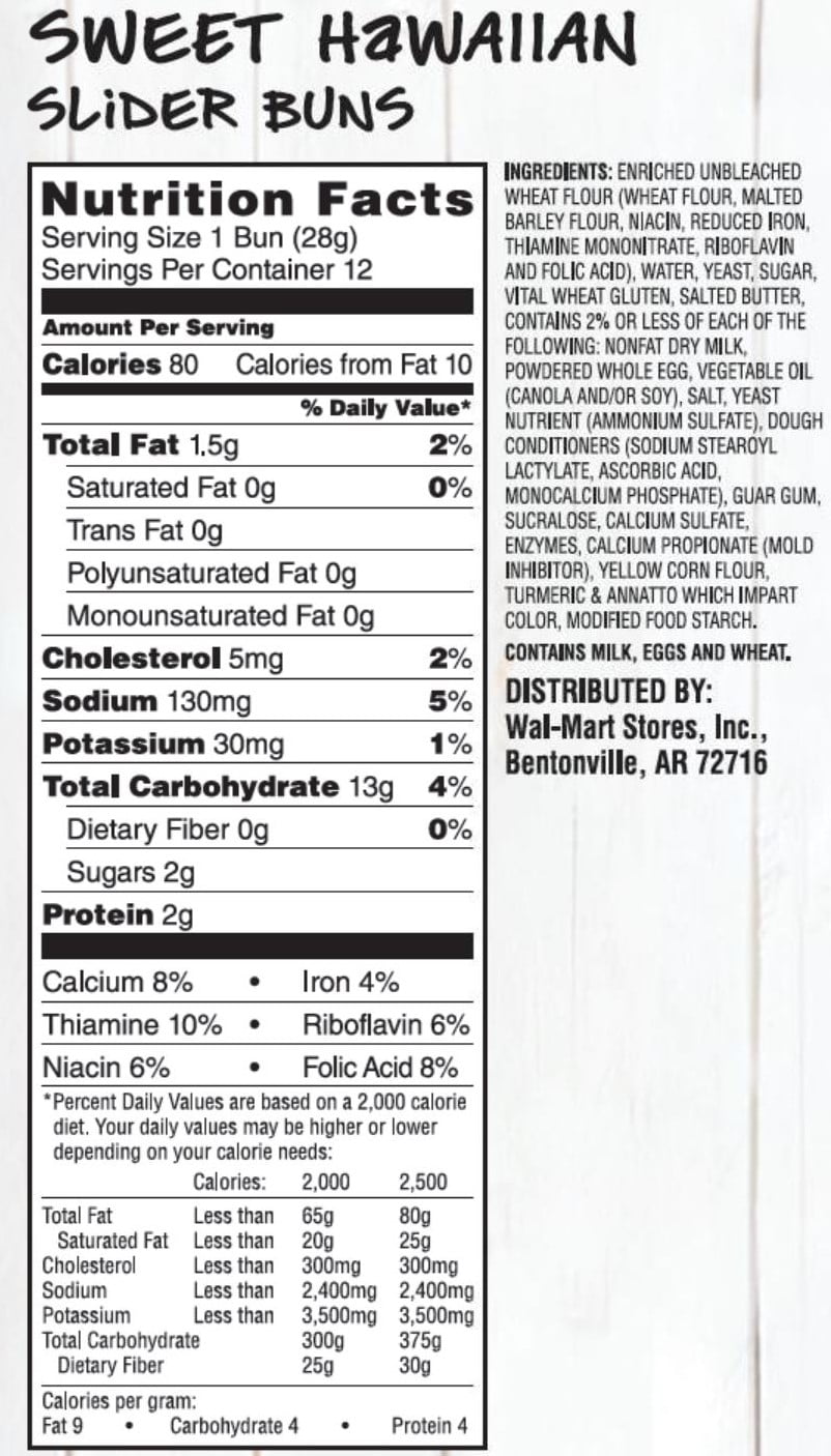 Sam's Choice Sweet Hawaiian Slider Buns, 12 oz, 12 Count