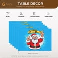 thumbnail image 2 of Cute Christmas Durable Placemats for Kitchen Table Cafe Cartoon Style Entrance Mat Stylish Santa Claus Santa Claus with Glasses and Hat Christmas Festival Decorations 6Pack 17.7" X 13", 2 of 5