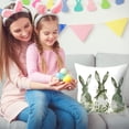 thumbnail image 5 of MXTPOV Pillow Covers 18x18, Cute Rabbits Easter Eggs Striped Plaid Pillow Covers for Couch Sofa, Easter Decorations, Decorative Throw Pillow Covers for Home Decor, 5 of 5