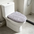 thumbnail image 5 of Soft Plush Toilet Lid Cover for Bathroom, Machine Washable Toilet Seat Covers, Fits Most Round Elongated and Oblong Lids, Easy Installation& Cleaning, 5 of 5