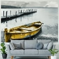 thumbnail image 4 of Orinice Boat Pier Lake Tapestry Wall Hanging Unique Style Graphic Tapestries Home Wall Decor Art for Living Room Bedroom Apartment Farmhouse Dorm 40x30inch, 4 of 6