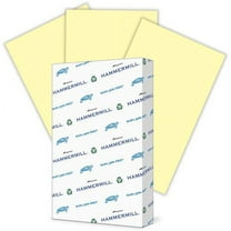Hammermill Colors Recycled Copy Paper - Canary - Legal - 8 1/2" x 14" - 20 lb Basis Weight - 500 / Ream - FSC - Jam-free | Bundle of 5 Reams