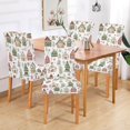 thumbnail image 2 of Yayeee 4 Pack Dining Chair Covers Stretch Parson Chairs Slipcovers Seat Protector, Brown Christmas House, 2 of 6