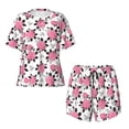 thumbnail image 4 of Lsque Rose Flowers Women's Short-Sleeved Pajama Set - 2 Piece Soft and Lightweight Sleepwear Set-, 4 of 9