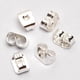thumbnail image 4 of Conjunto de 25 Pares de Pendientes de Mariposa Bañados en Plata con Cierres Elegantes, 4 of 6