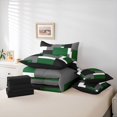 thumbnail image 6 of Homewish Green Abstract Square 7pcs Queen Bedding,Contemporary Artwork Bedding Comforter Set Queen,Black Reversible, 6 of 8