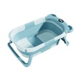 thumbnail image 1 of Cubo de baño con pantalla de temperatura en tiempo real, antideslizante, plegable, con soporte para cojín (sin alfombra de baño verde), 1 of 6