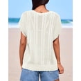 thumbnail image 6 of FreshPretty Sweater Vest Women Crochet Top Cap Short Sleeve Sweater 2026 Spring Summer Knit Shirt Pullover Beach Vacation Outfits, 6 of 9