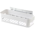thumbnail image 2 of Cozeii Bathroom Shelf, Adhesive Shower Caddy, No Drill Wall Mounted Storage Organizer for Shampoo, Soap, Towels, Bathroom, Everyday Bathroom Use, 10.24 Inch, White, 2 of 5