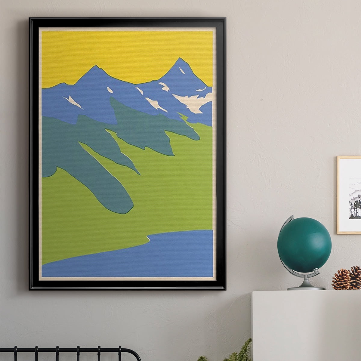 Bright Glacial Lake II Premium Framed Print, in Gold, Black, or Silver - Ready to Hang