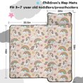 thumbnail image 5 of Unicorn and Star Beige Pattern Teens Toddler Nap Mat with Pillow, Sleeping Mat Bag for Preschool Daycare 59"x22", 5 of 6