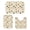 Multicolor Cat and Fishbone Beige Pattern, variant on Black and White Cat and Mouse Orange Pattern Bathroom Rug Set 3 Piece,Non-Slip Bath Mat Set with U-Shaped Contour and Runner Soft Absorbent Washable