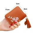 thumbnail image 2 of Titular de la tarjeta de crédito RFID Estuche para tarjetas con cremallera Carteras pequeñas para mujeres Señoras de cuero Niñas/Regalo, 2 of 5