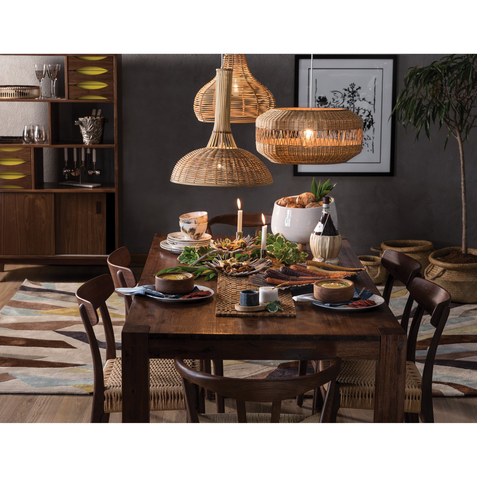 Hip-o Modern Living IPM082 Handmade Dining Placemat - Set of 2