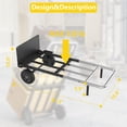 thumbnail image 4 of 2-in-1 Folding Hand Truck - 600LB Load Rating Convertible 2-Wheel Dolly Cart for Moving Heavy Loads in Warehouses, Offices & Homes, 4 of 7