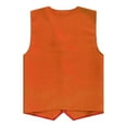 thumbnail image 3 of Runhomal Kids Boys Girls Buttons Volunteer Activity Vest Solid Color Sleeveless Waistcoat Party Orange M, 3 of 5