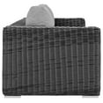 thumbnail image 4 of Modway Summon Modern Aluminum and Rattan Patio Sofa in Canvas/Gray, 4 of 5