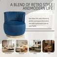 thumbnail image 2 of MOONMISS 360° Swivel Barrel Accent Chairs, Round Armchairs with Wide Upholstered, for Living Room, Bedroom, Navy, 2 of 5