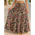 thumbnail image 2 of Moomaya Womens Cotton Resort Skirt with Pockets | Tiered Maxi Summer Skirt | 40-Inch Vacation Wear | Flowy Vacation Outfit, 2 of 7