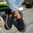 thumbnail image 5 of Dakaela Womens Penny Loafers Chunky Slip on Driving Moccasins Business Flats Oxfords Work Dress Shoes, 5 of 8