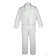 thumbnail image 4 of Infant Toddler Boys Baptism Formal Bow tie Tuxedo Suit Stole White size S - 20, 4 of 6