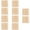 Light Brown, variant on Miangastore Decorative Wood Panel Painting Unfinished Wood Photo Frames Beige 5Pcs 7.9X7.9X0.4In