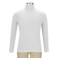 thumbnail image 6 of YLSDY Men's Ribbed Turtleneck Winter Long Sleeve Sweaters Basic Lightweight Undershirts Casual Thermal Pullover Sweaters White L, 6 of 7