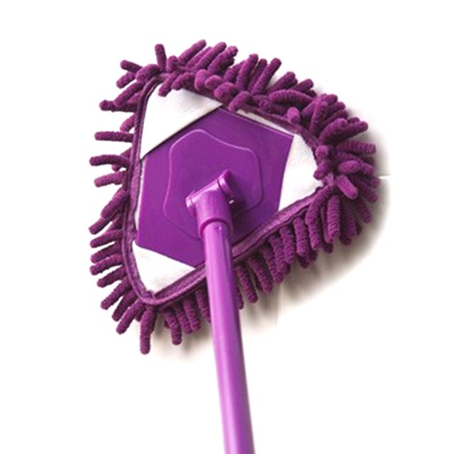 Triangle Cleaning Mop Retractable Glass Cleaner Chenille PP Iron Material Easy Installation Storage