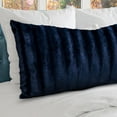 thumbnail image 3 of Faux Fur Long Body Pillow  - Reversible Ultra Soft Decorative Lumbar Throw Pillow for Bed, Couch, Sofa, Accent Home Decor, Blue (18" x 40"), 3 of 8