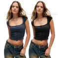 thumbnail image 3 of AJZIOJIRO Women Summer Casual Shirt Sleeveless Slim T-Shirt Cotton Straps Tops S-XL, 3 of 9