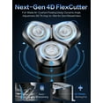 thumbnail image 4 of Electric Razor for Men - Men's Electric Shaver, 3-Blade Rotary Shaving System, Touch Switch, Type-C Fast Charging, LED Display, Travel Lock, 90+ Minutes Run Time, 4 of 7