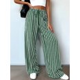 thumbnail image 6 of Pants Elastic Waist Palazzo Pants for Women Casual Lounge Wide Leg Pants Green M, 6 of 9