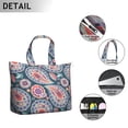thumbnail image 4 of Colorful Paisley Boho Duffel Vintage Floral Weekender Bag with Artistic Ethnic Pattern, Chic Mala Inspired Design, 4 of 5