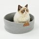 thumbnail image 3 of Cama para mascotas Lavable Algodón Cálido Invierno para Perro Gato Gris Redondo brillar Electrónica, 3 of 5