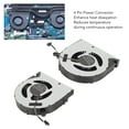 thumbnail image 4 of Replacement CPU GPU Cooling Fan, Compact 4 Pin Connector Enhance Cooling Easy Installation Notebook Internal Cooler Lightweight  for P89F for G3 3500, 4 of 7