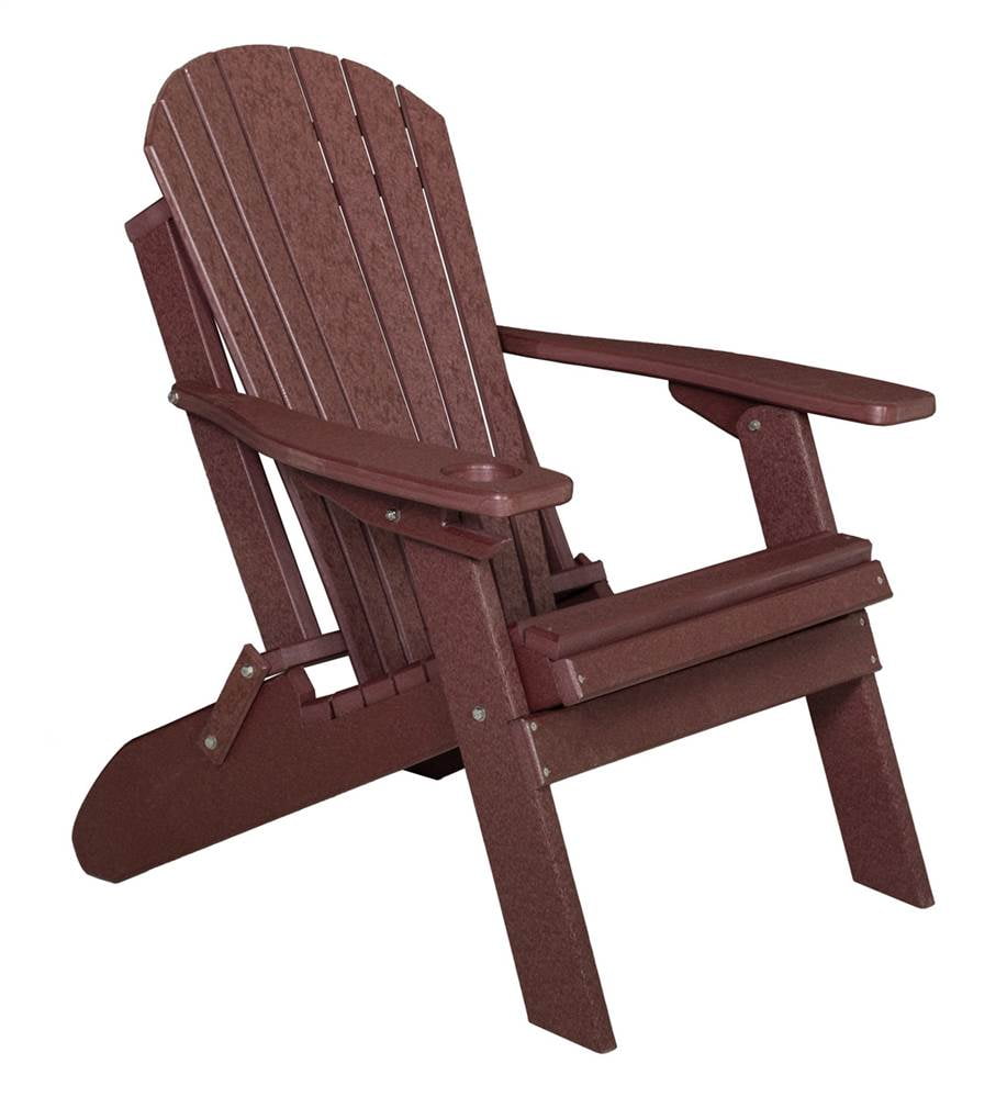Big Boy Folding Adirondack Chair in Burgundy
