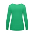 thumbnail image 2 of Natural Uniforms Women's Long Sleeve Scoop-Neck T-Shirt Under Scrub (Green, X-Large), 2 of 5