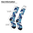 thumbnail image 5 of Bingfone Compression Socks For Women And Men Long Socks For Running Athletic Cycling Nurse-Blue And White Butterflies, 5 of 9