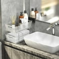 thumbnail image 5 of Simple Houseware 2-Tier Bathroom Under-Sink Pull Out Sliding Storage Cabinet Organizer, Clear, 5 of 5