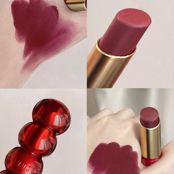 EZLIFE Lápiz labial mate aterciopelado de larga duración, color brillante para estudiantes, brillo de labios bonito * K8M3